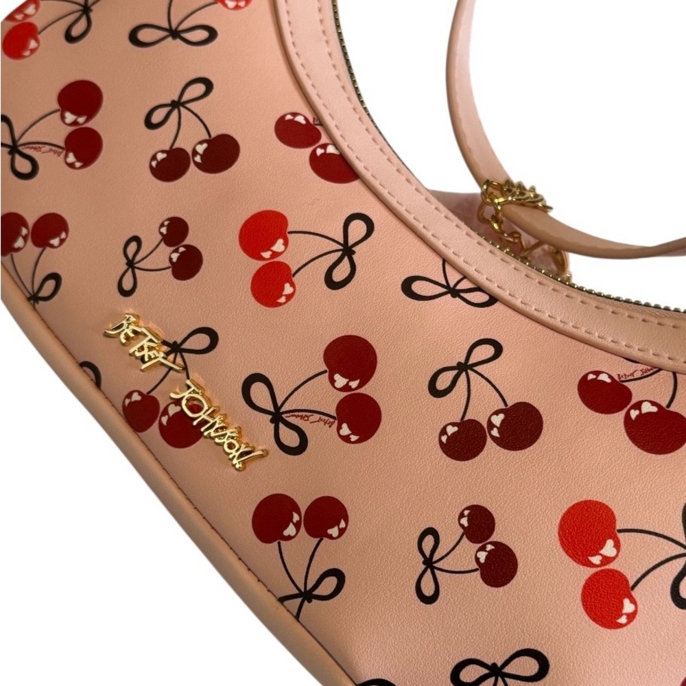 Betsey Johnson Pink and Cream Handbag - Picture 5 of 13